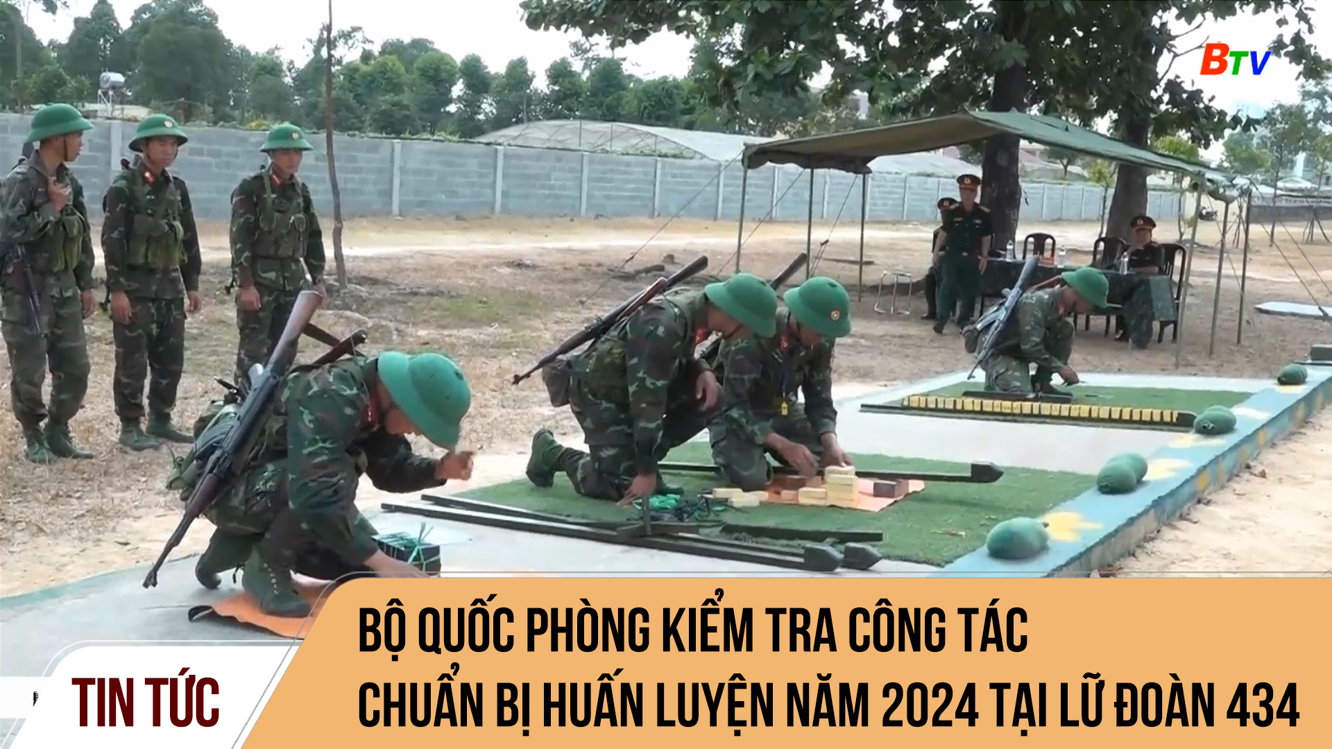 Bộ Quốc phòng kiểm tra công tác chuẩn bị huấn luyện năm 2024 tại Lữ đoàn 434