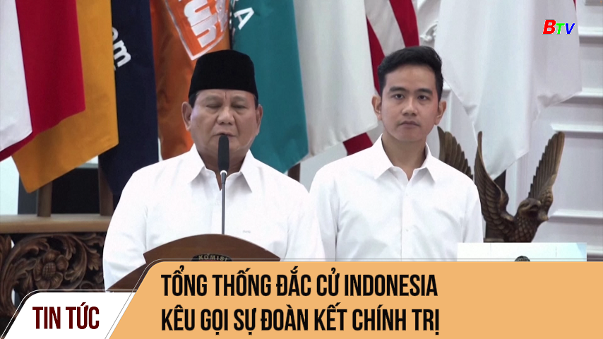 Tổng thống đắc cử Indonesia kêu gọi sự đoàn kết chính trị