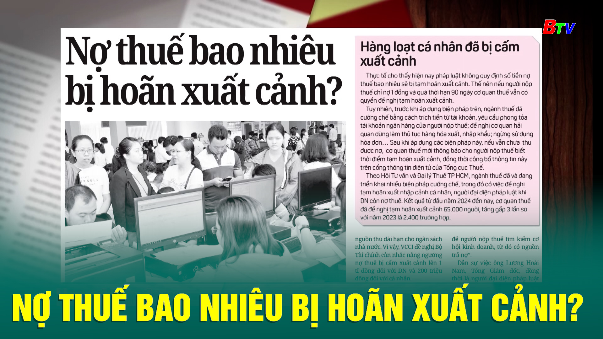 Nợ thuế bao nhiêu bị hoãn xuất cảnh?