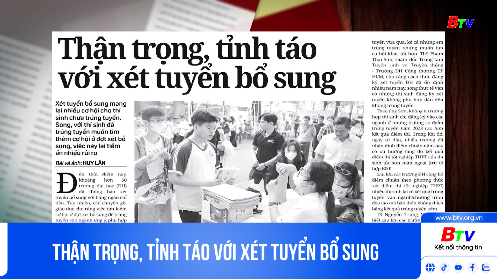 Thận trọng, tỉnh táo với xét tuyển bổ sung