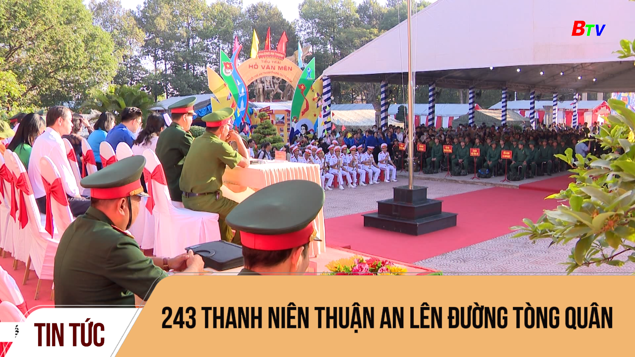 243 thanh niên Thuận An lên đường tòng quân