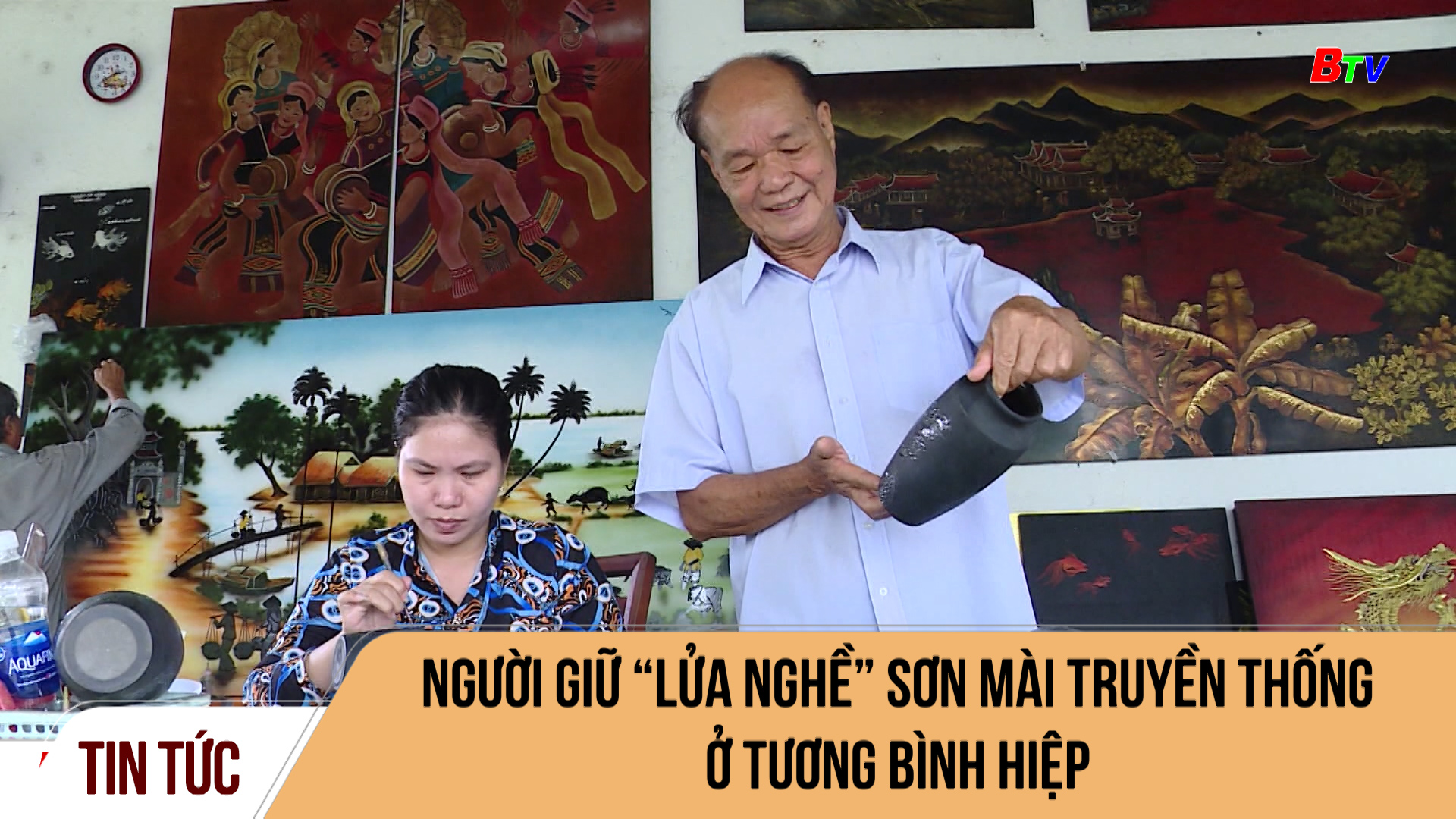 Người giữ “lửa nghề” sơn mài truyền thống ở Tương Bình Hiệp	