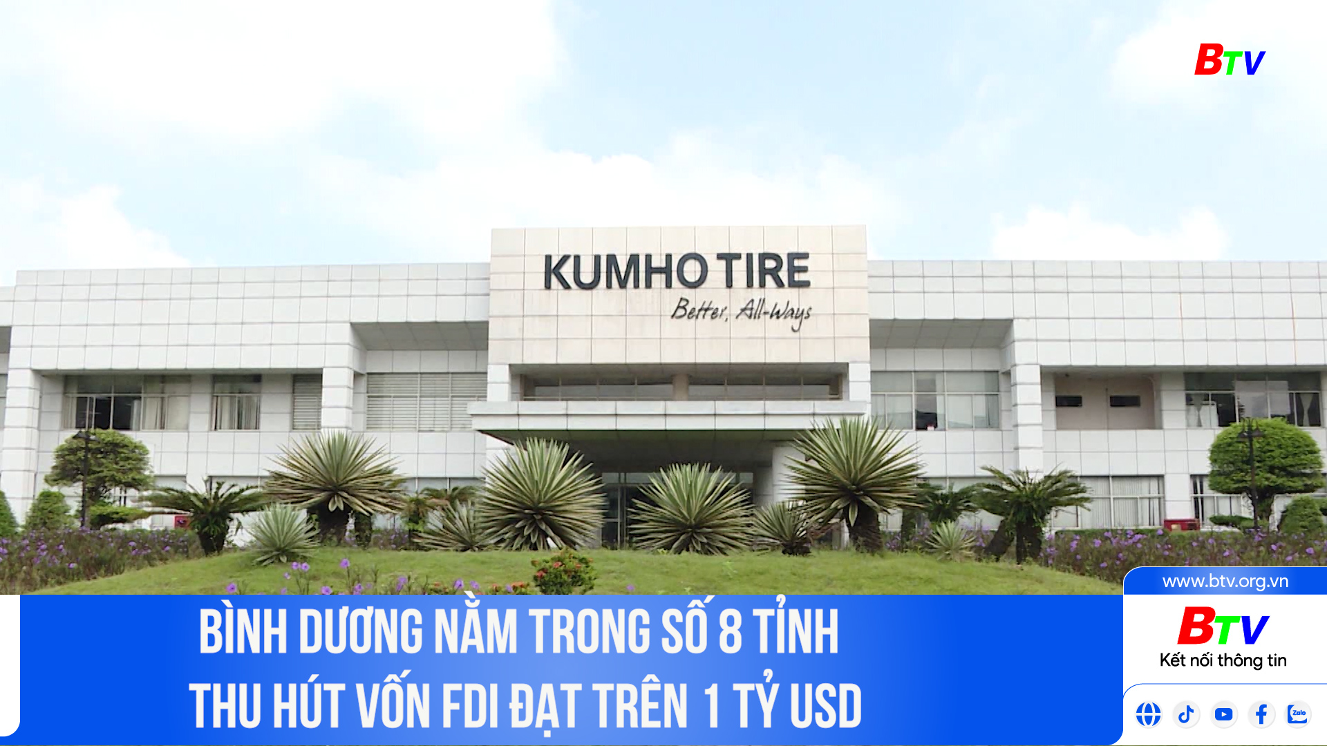 Bình Dương nằm trong số 8 tỉnh thu hút vốn FDI đạt trên 1 tỷ USD