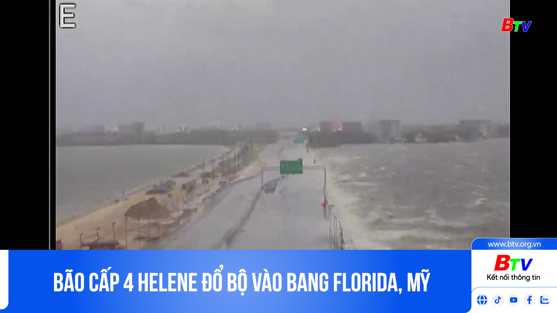 	Bão cấp 4 Helene đổ bộ vào bang Florida, Mỹ