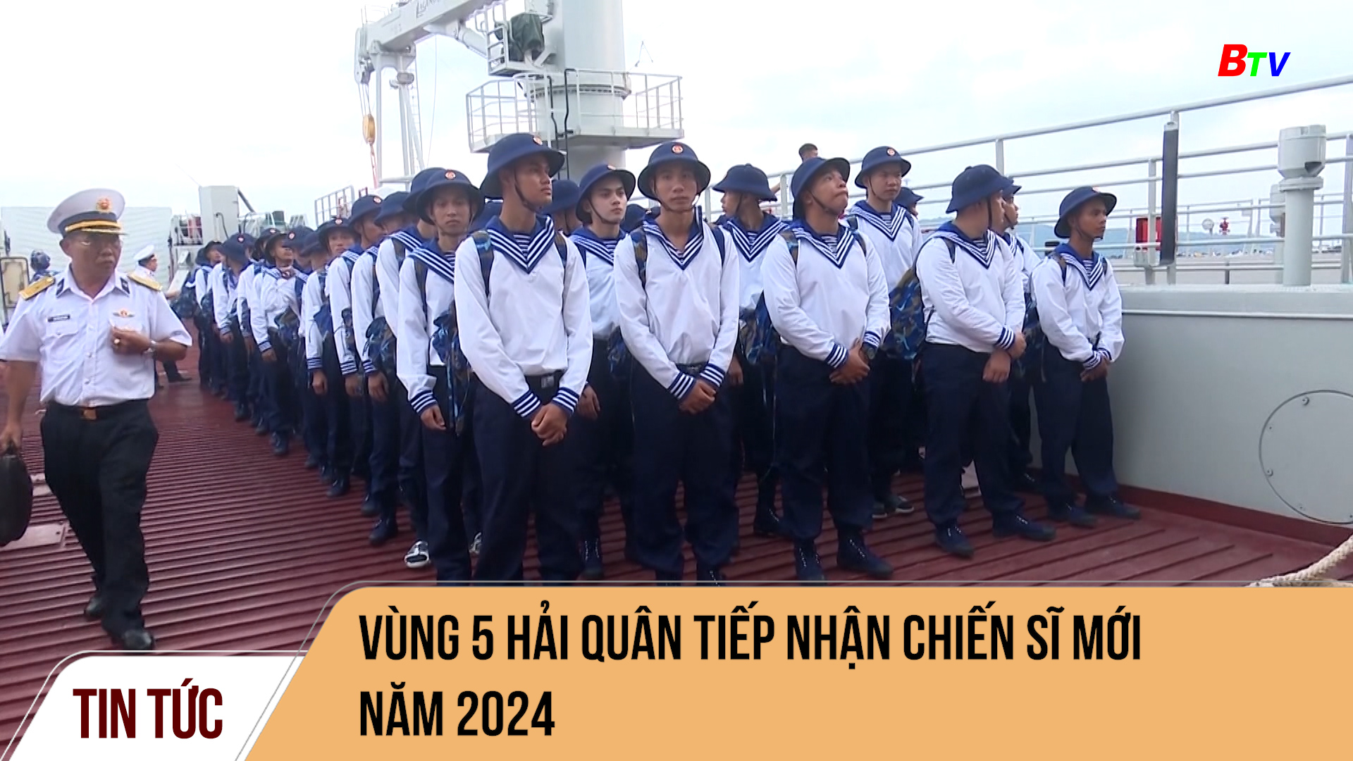 Vùng 5 Hải quân tiếp nhận chiến sĩ mới năm 2024