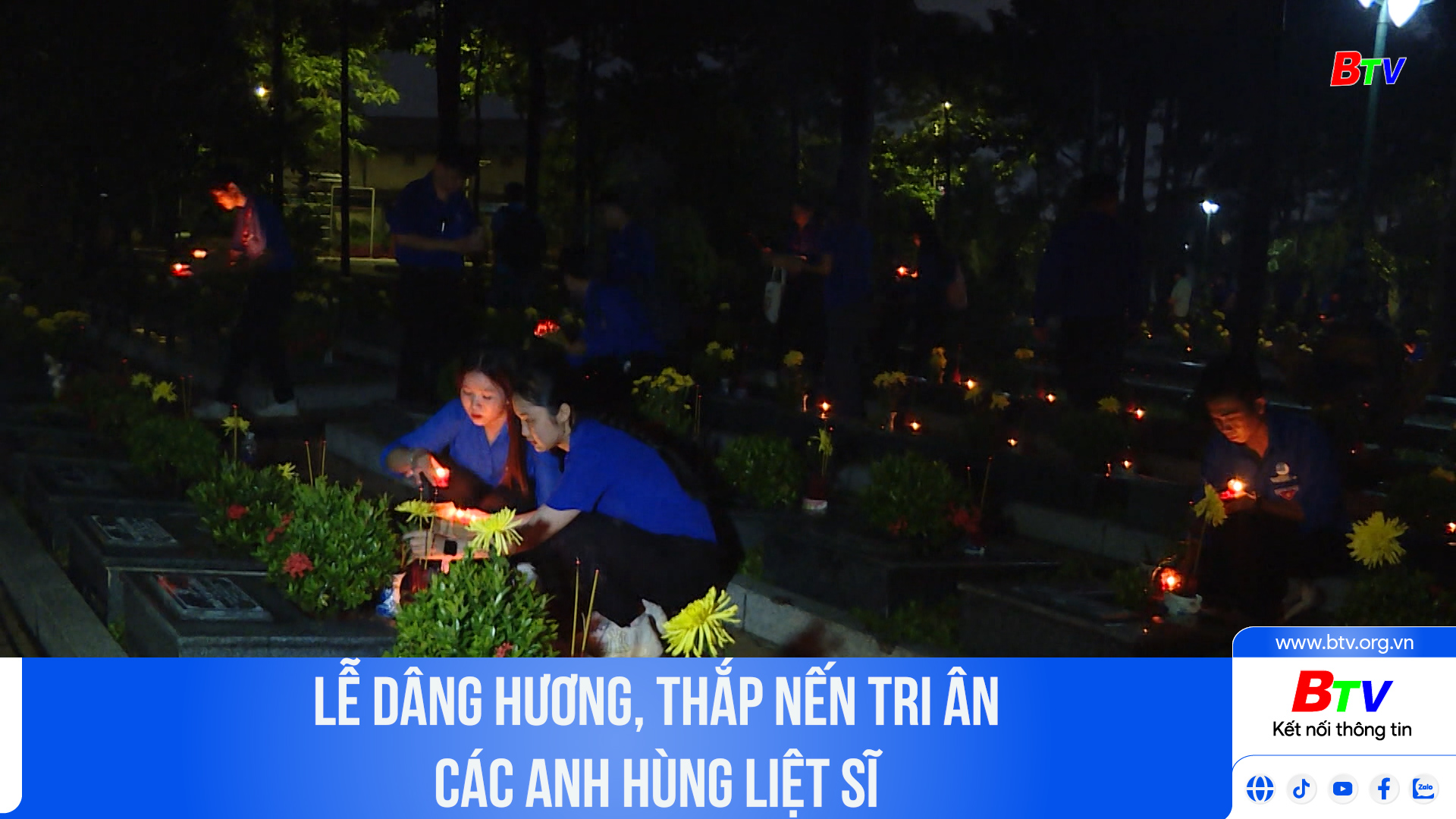 Lễ dâng hương, thắp nến tri ân các anh hùng liệt sĩ	