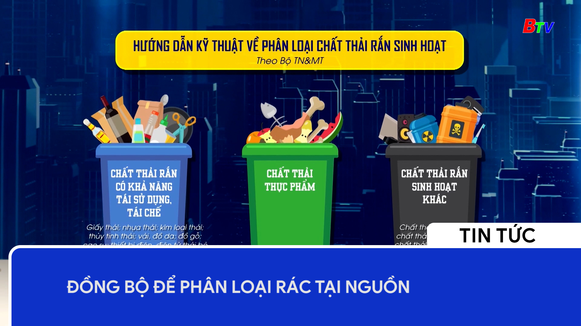 Đồng bộ để phân loại rác tại nguồn