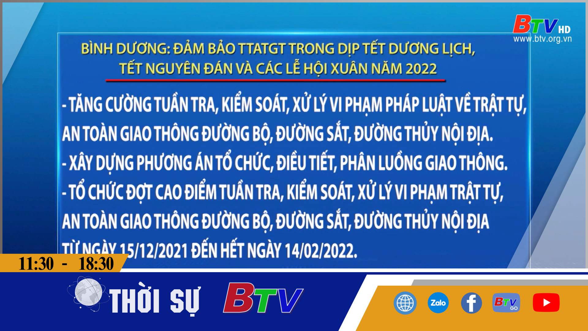 Bình Dương – Đảm bảo trật tự an toàn giao thông dịp lễ Tết năm 2022