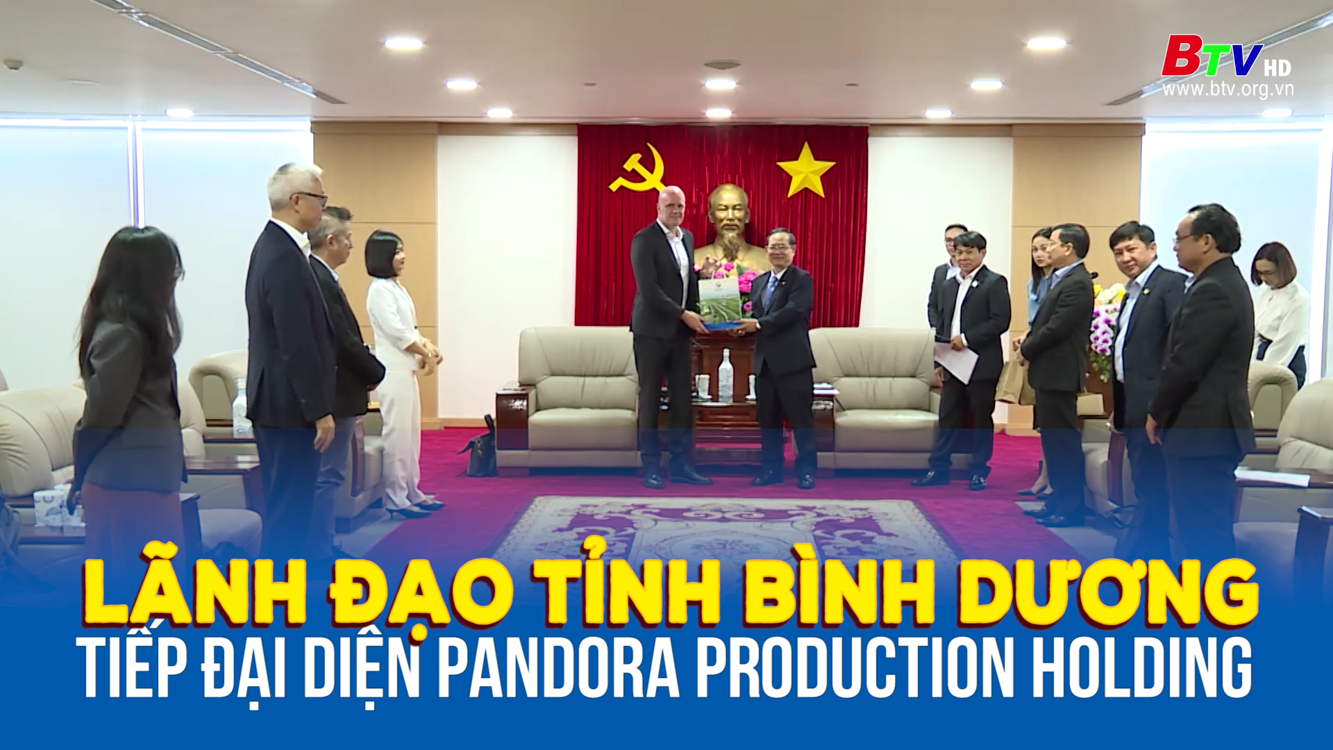 Lãnh đạo tỉnh Bình Dương tiếp đại diện Pandora Production Holding