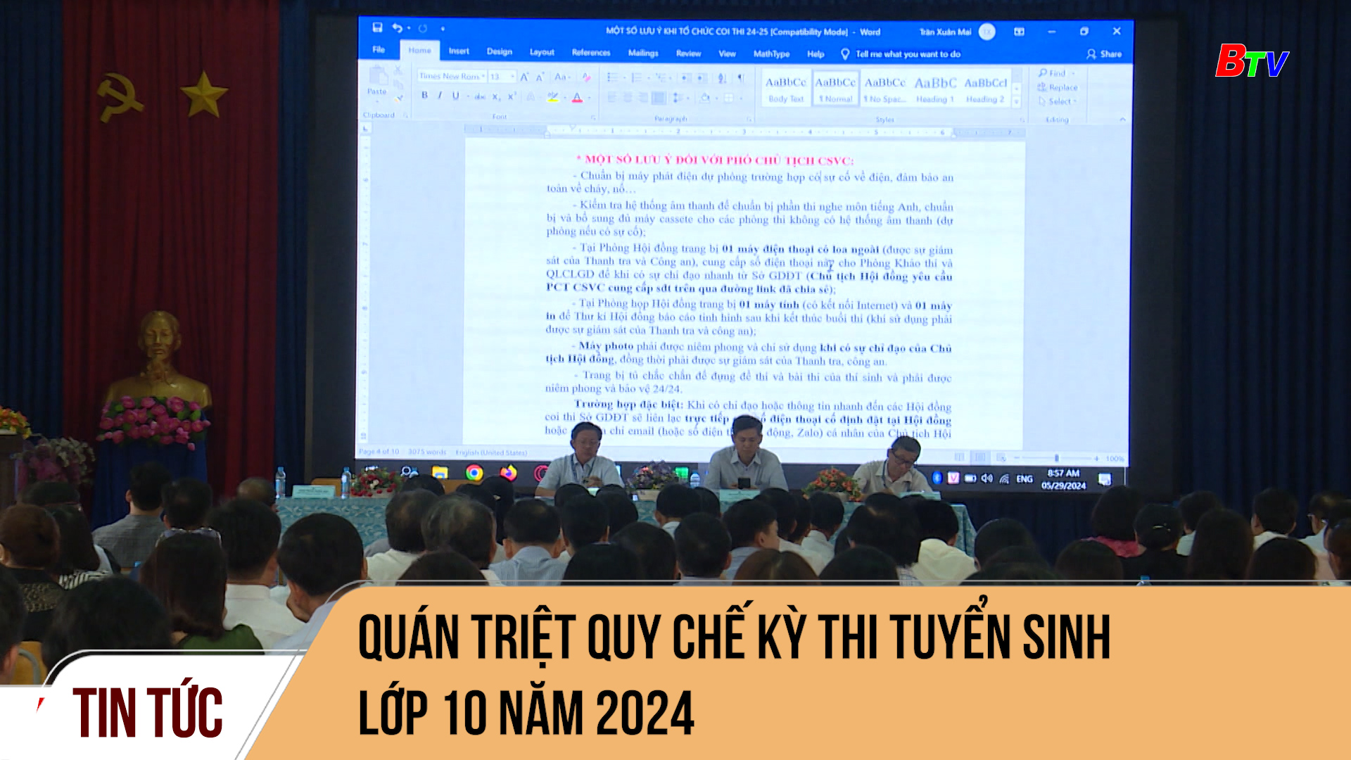 Quán triệt quy chế kỳ thi tuyển sinh lớp 10 năm 2024