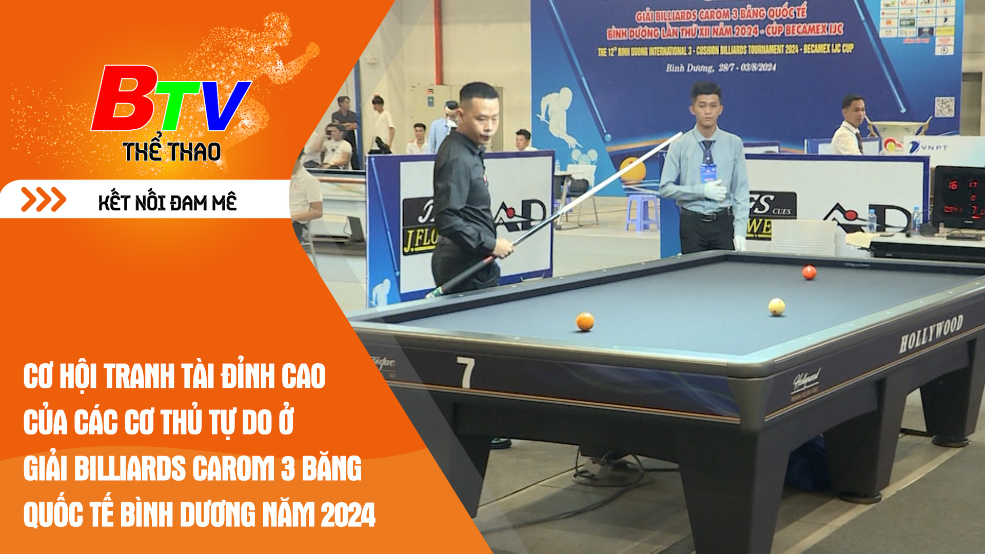 Cơ hội tranh tài đỉnh cao của các cơ thủ tự do ở Giải billiards Carom 3 băng quốc tế Bình Dương năm 2024 - Cúp Becamex IJC.	