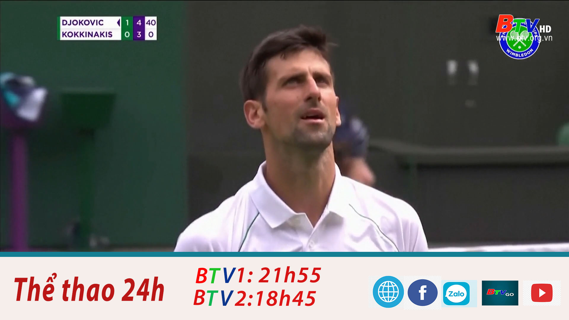Novak Djokovic vào vòng 3 Wimbledon 2022