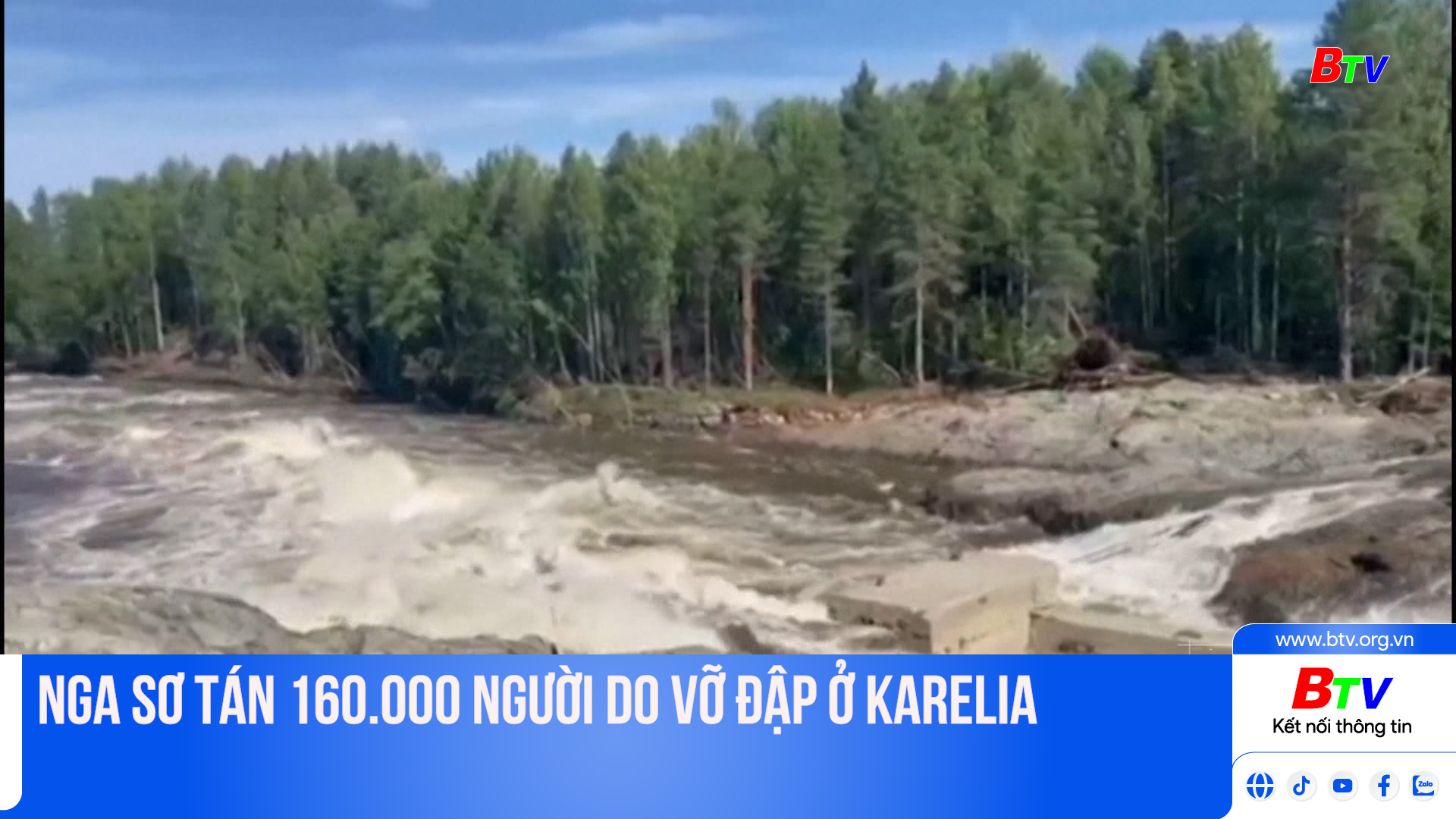 Nga sơ tán 160.000 người do vỡ đập ở Karelia