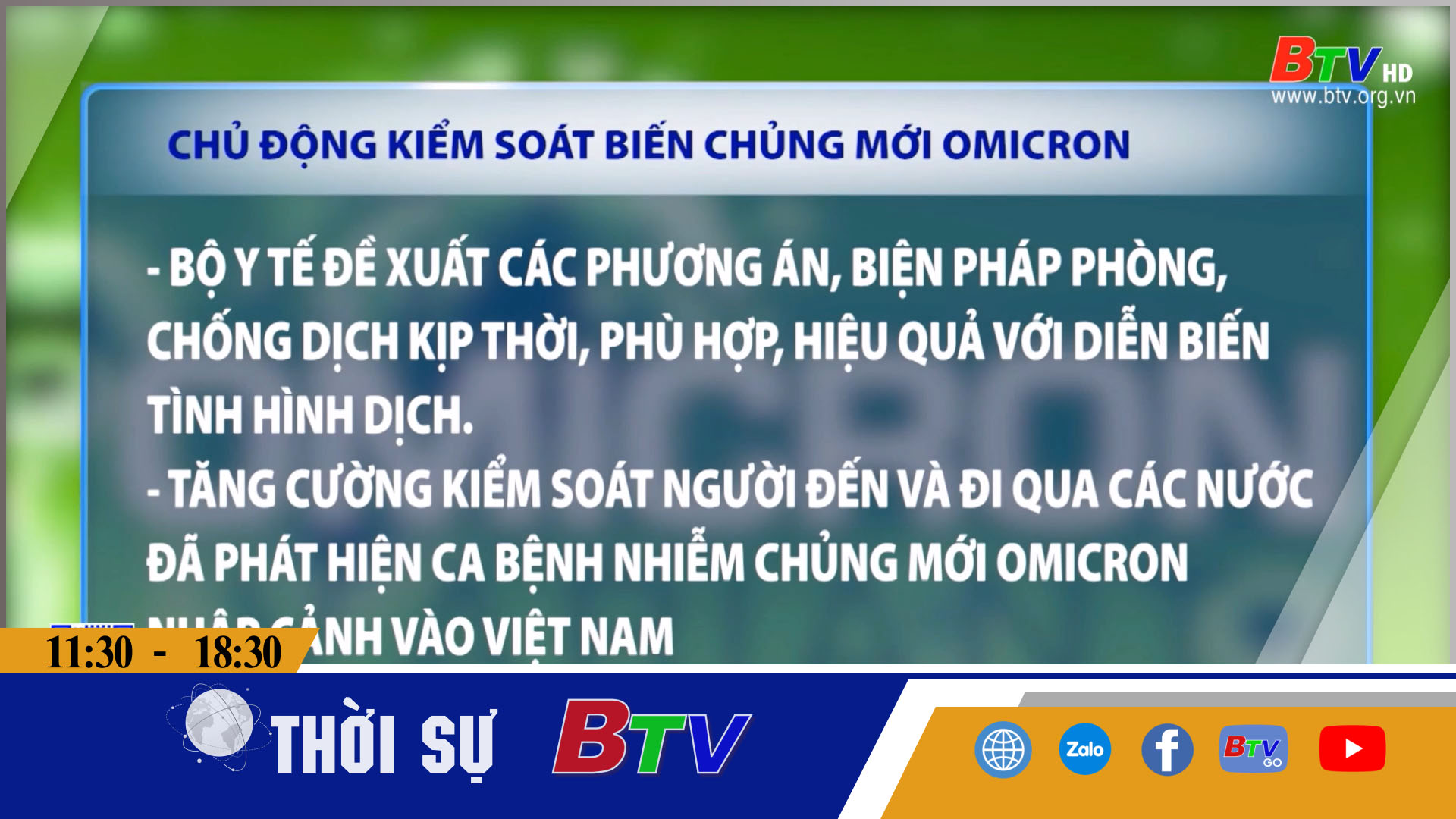 Chủ động kiểm soát biến chủng mới Omicron