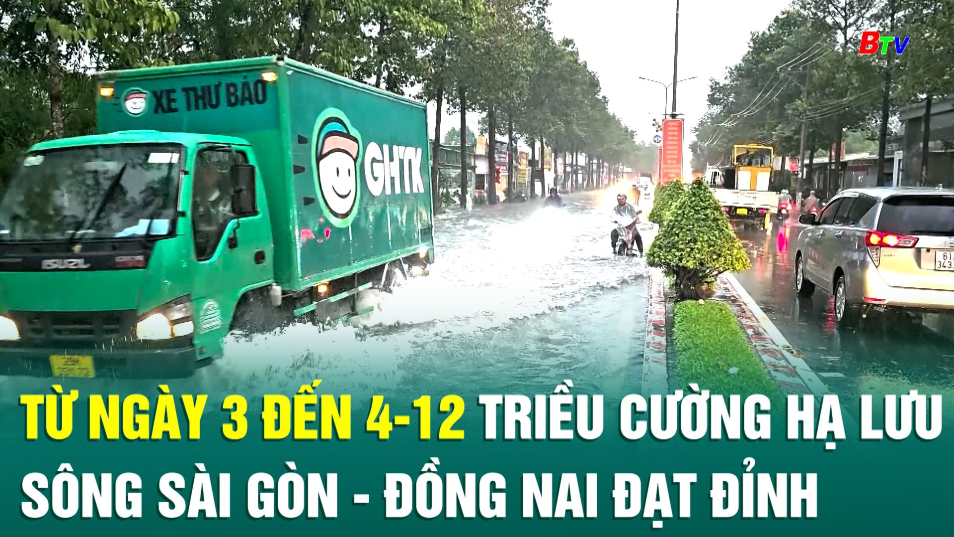 Từ ngày 3 đến 4-12 triều cường hạ lưu sông Sài Gòn - Đồng Nai đạt đỉnh