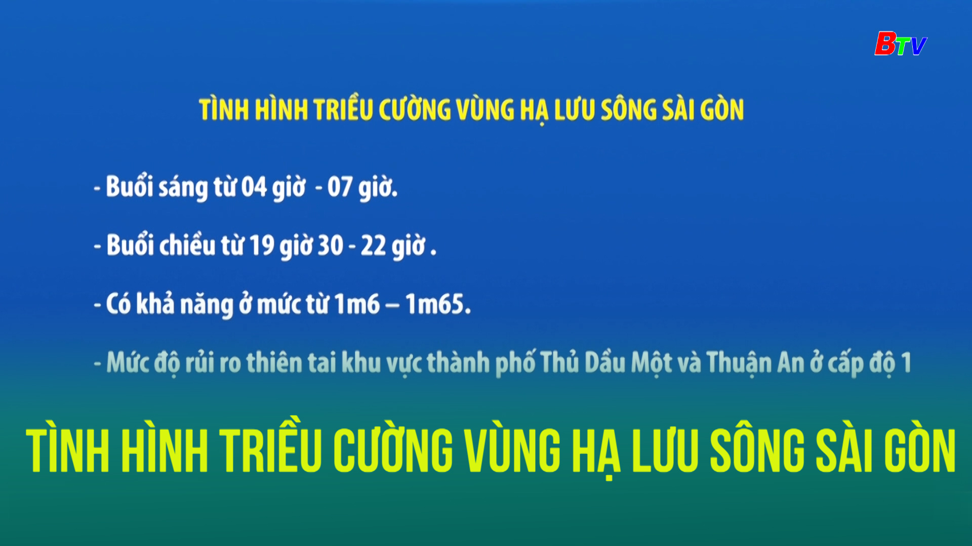 Tình hình triều cường vùng hạ lưu sông Sài Gòn