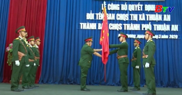 Công bố quyết định đổi tên Ban Chỉ huy Quân sự Thị xã Thuận An