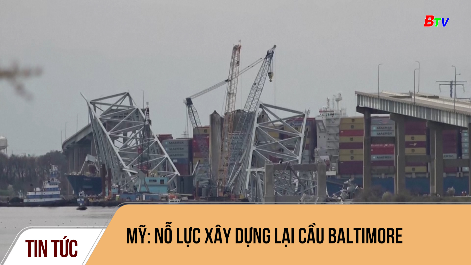 Mỹ: nỗ lực xây dựng lại cầu Baltimore