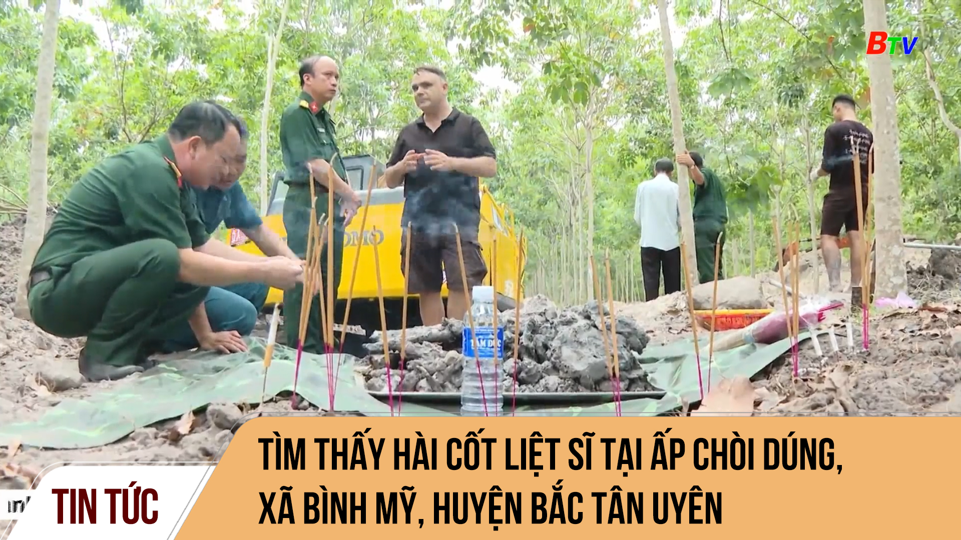 Tìm thấy hài cốt liệt sĩ tại ấp Chòi Dúng, xã Bình Mỹ, huyện Bắc Tân Uyên