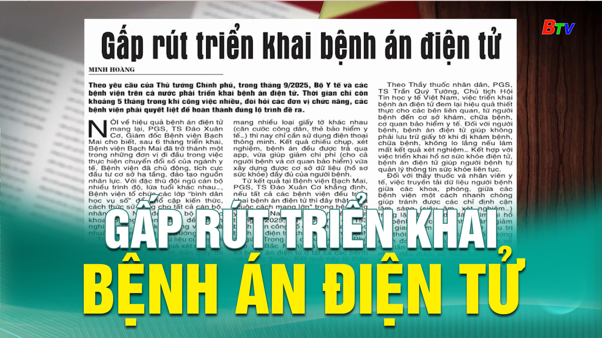 Gấp rút triển khai bệnh án điện tử