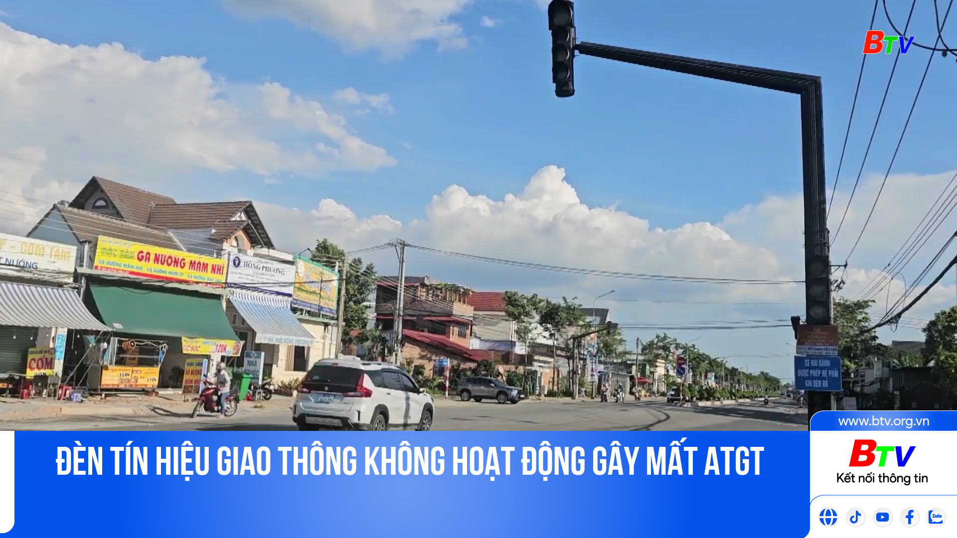 Đèn tín hiệu giao thông không hoạt động gây mất ATGT