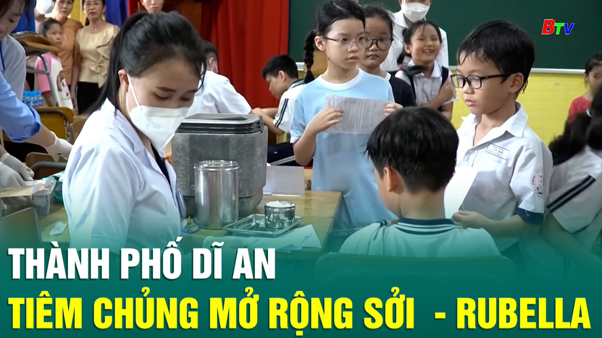 Thành phố Dĩ An tiêm chủng mở rộng sởi  - rubella