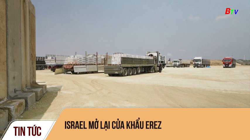 Israel mở lại cửa khẩu Erez 