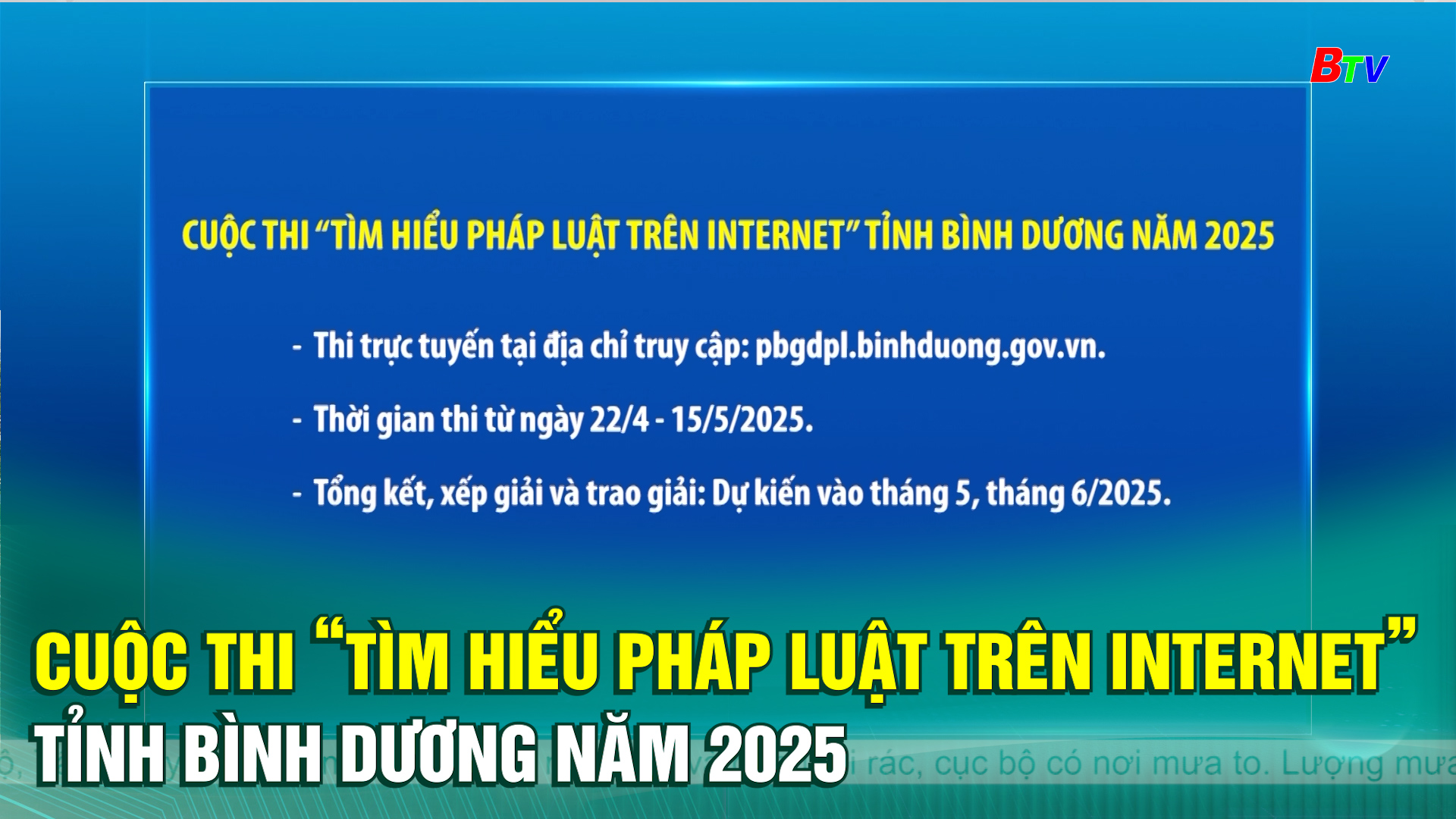 Cuộc thi “Tìm hiểu pháp luật trên Internet” tỉnh Bình Dương năm 2025