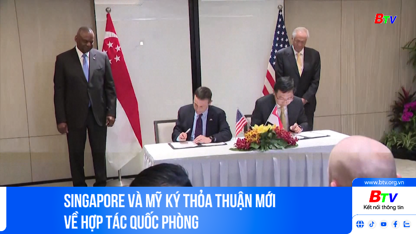 Singapore và Mỹ ký thỏa thuận mới về hợp tác Quốc phòng