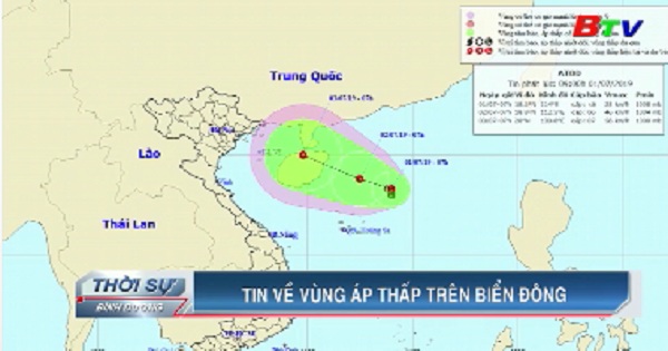 Tin về vùng áp thấp nhiệt đới trên Biển Đông