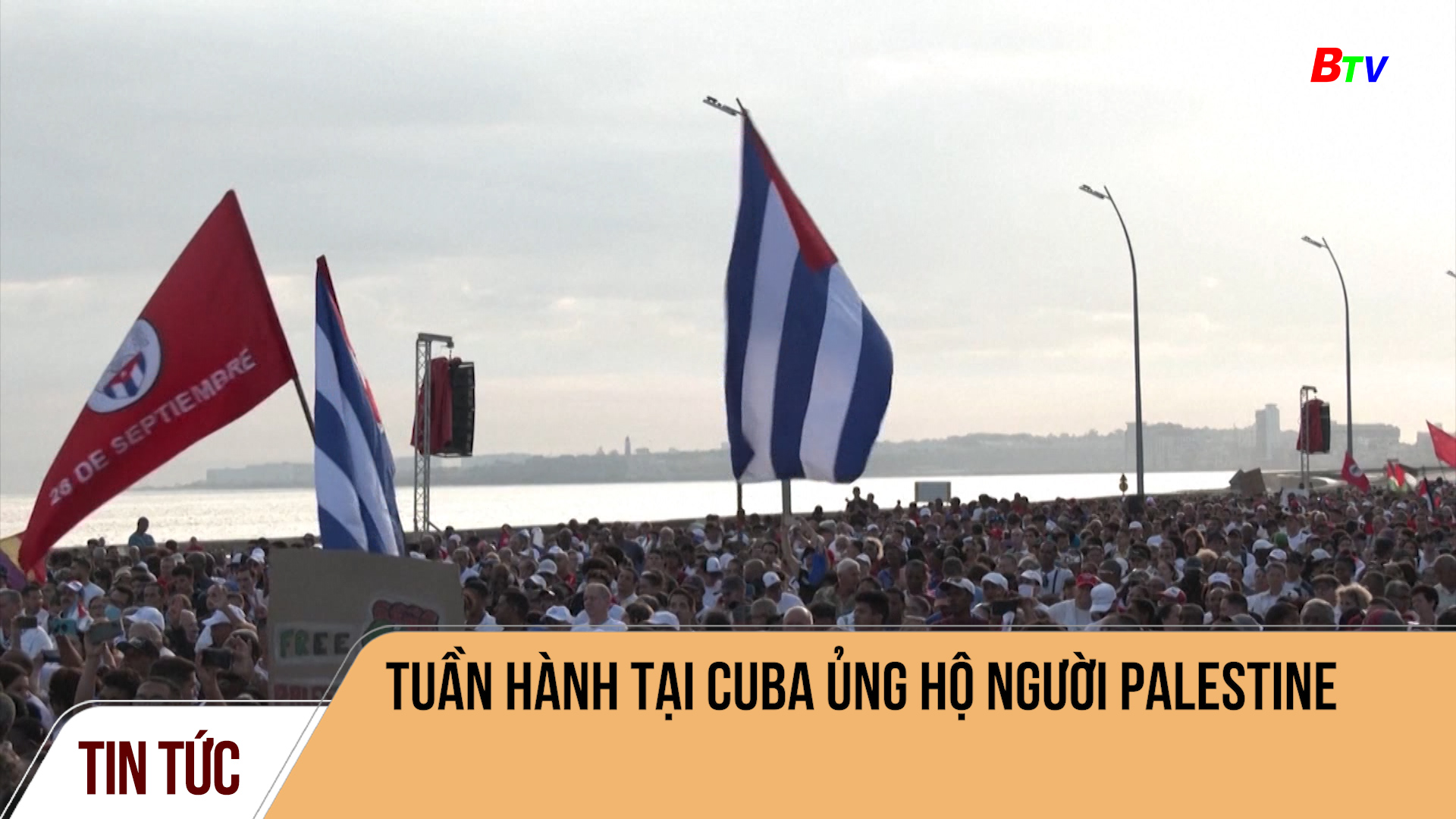 Tuần hành tại Cuba ủng hộ người Palestine