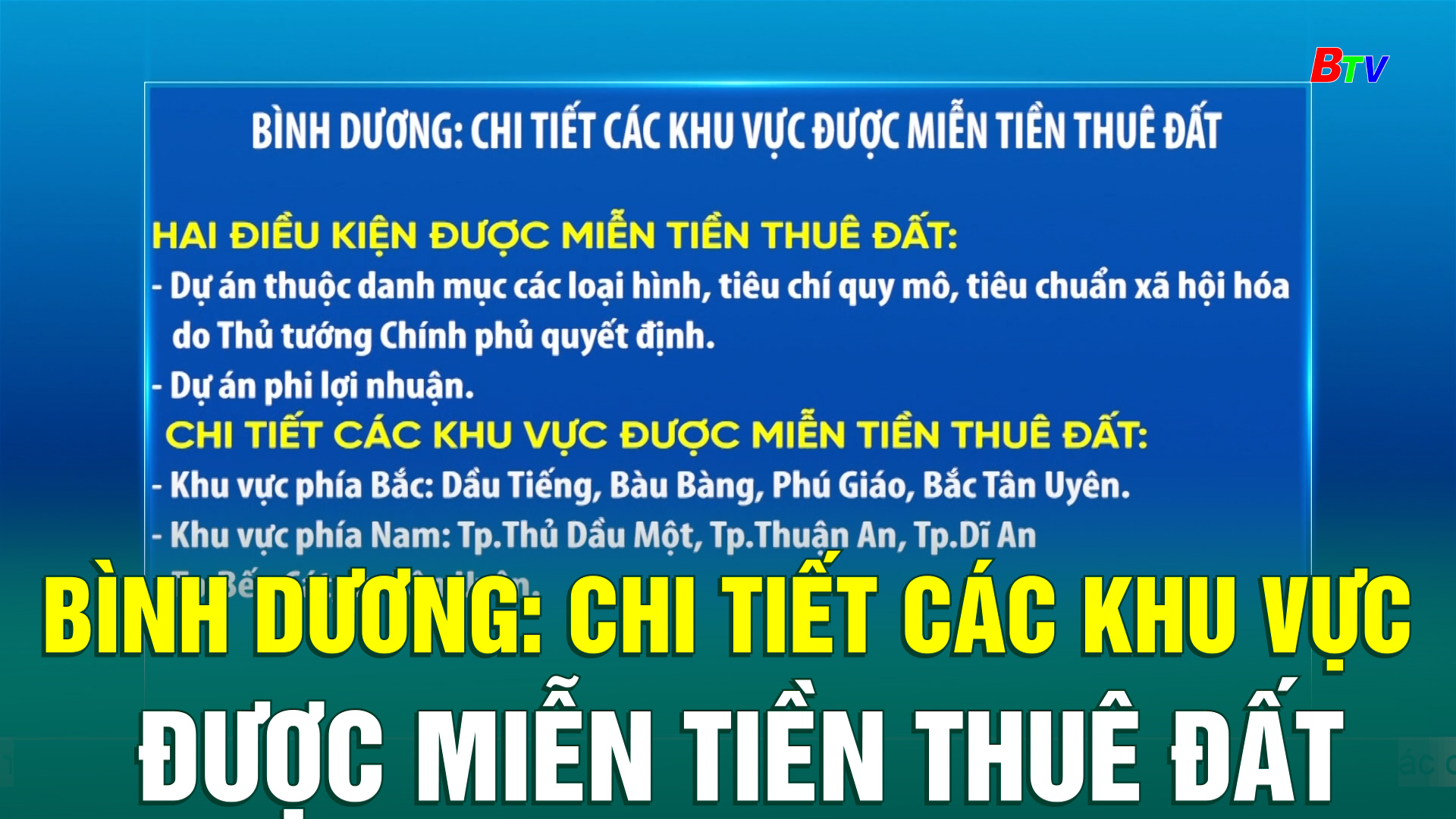 Bình Dương: Chi tiết các khu vực được miễn tiền thuế đất