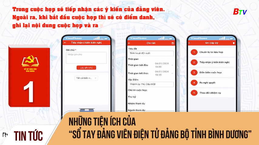 Những tiện ích của “sổ tay đảng viên điện tử đảng bộ tỉnh Bình Dương”