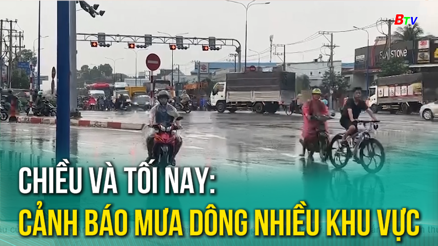 Chiều và tối nay: cảnh báo mưa dông nhiều khu vực