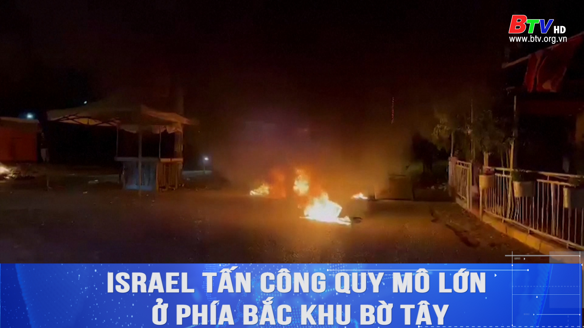 Israel tấn công quy mô lớn ở phía bắc khu bờ tây