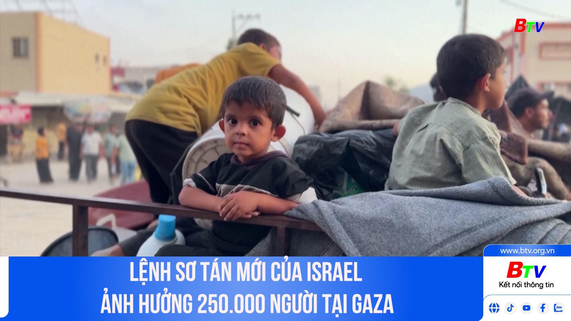 Lệnh sơ tán mới của Israel ảnh hưởng 250.000 người tại Gaza