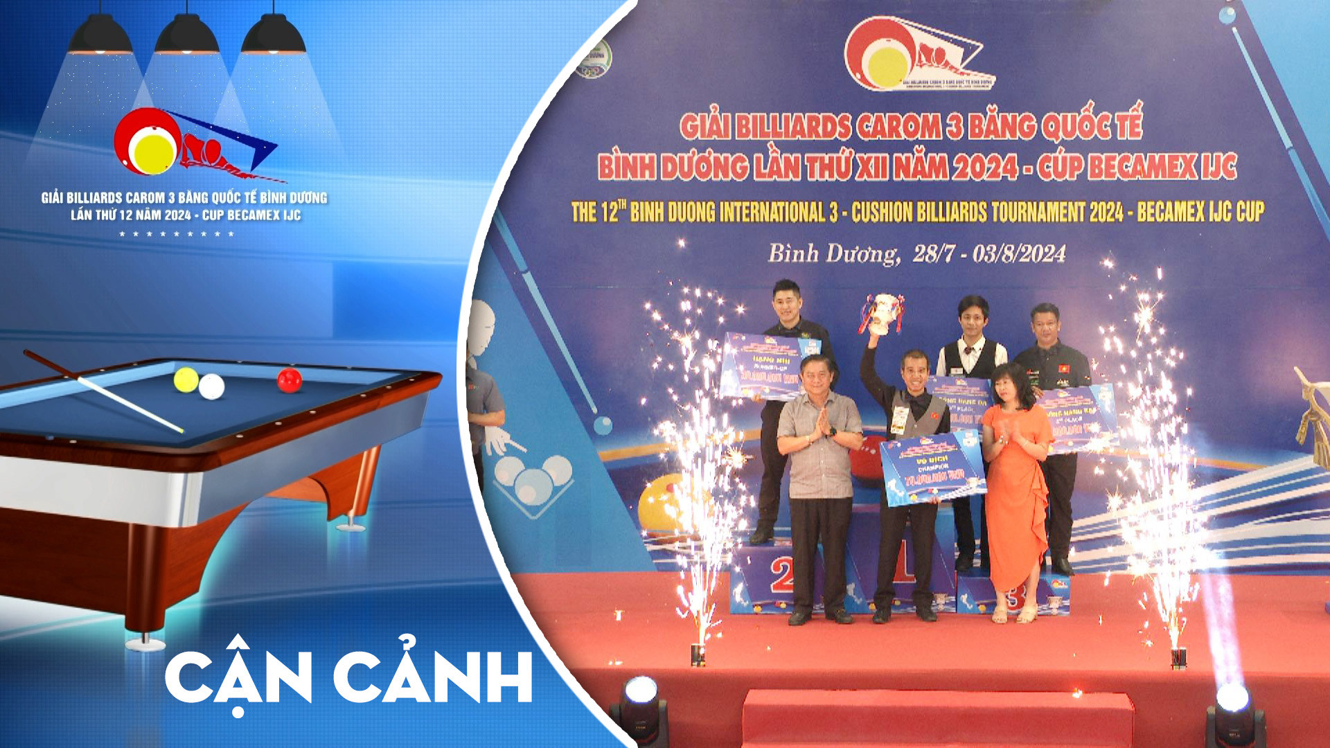 Giải billiards Carom 3 băng quốc tế Bình Dương năm 2024   Cúp Becamex IJC để lại ấn tượng sâu sắc