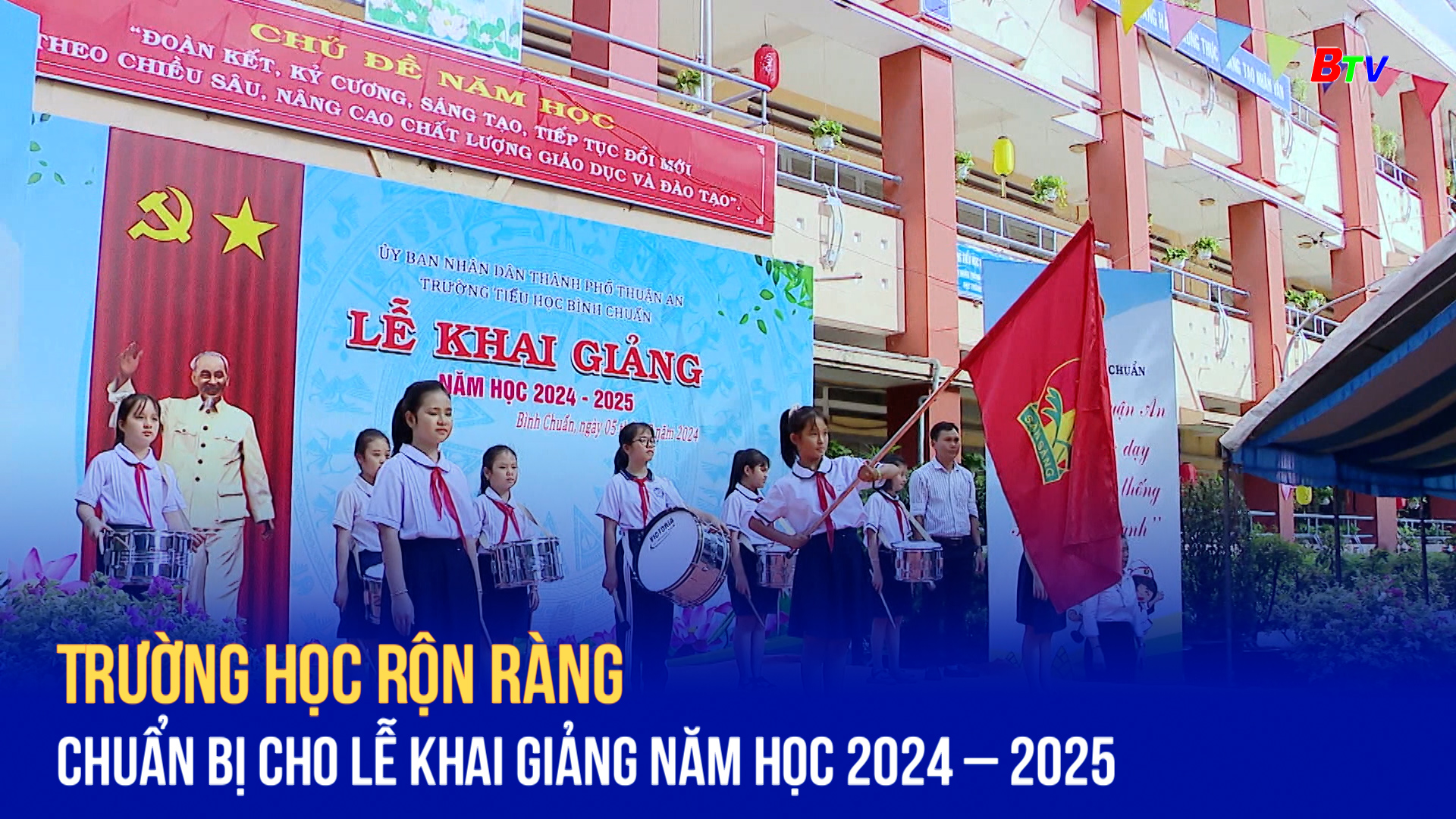 Trường học rộn ràng chuẩn bị cho lễ khai giảng năm học 2024 – 2025