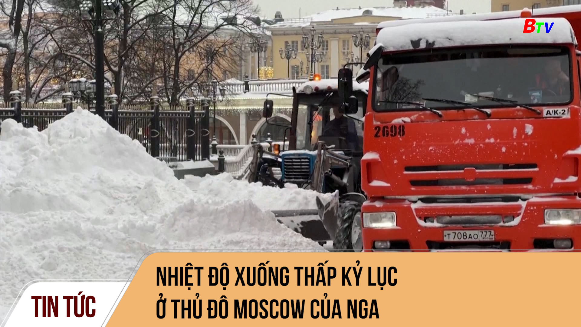 Nhiệt độ xuống thấp kỷ lục ở thủ đô Moscow của Nga