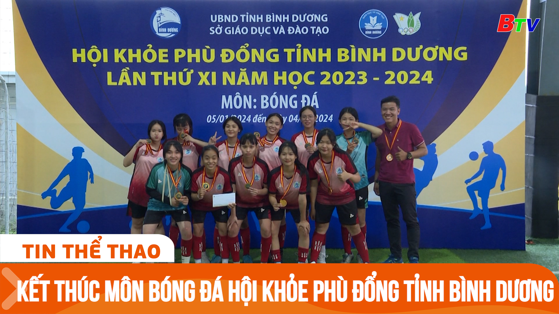 Kết thúc môn bóng đá Hội khỏe Phù Đổng tỉnh Bình Dương năm học 2023/2024 | Tin Thể thao 24h