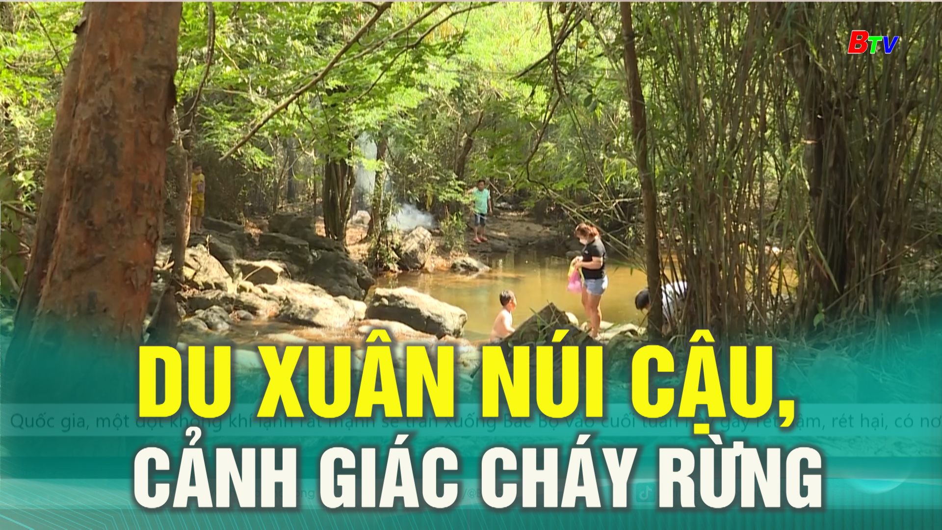 Du Xuân núi Cậu, cảnh giác cháy rừng