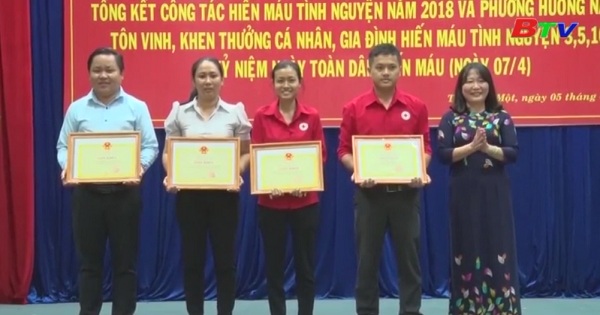 Thủ Dầu Một tôn vinh, khen thưởng cá nhân, gia đình hiến máu tình nguyện