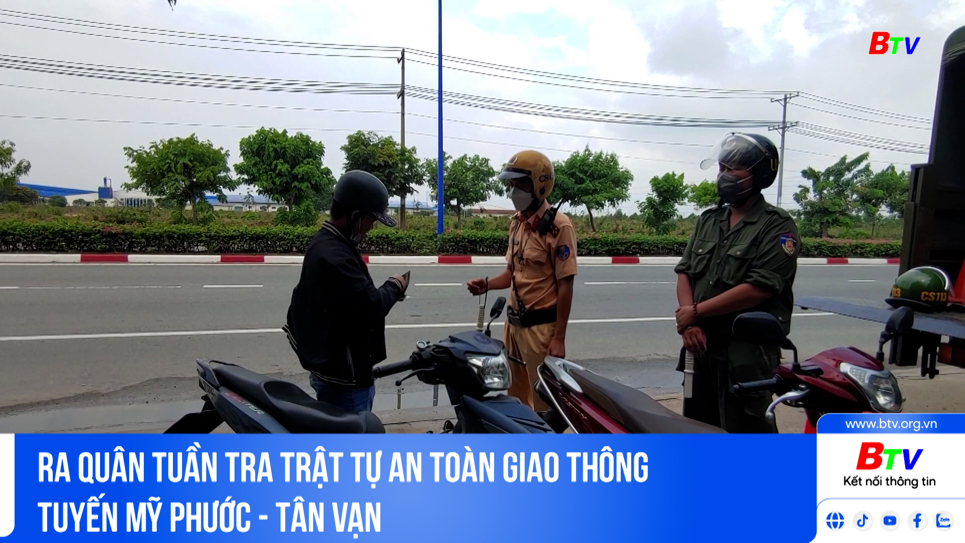 Ra quân tuần tra trật tự an toàn giao thông tuyến Mỹ Phước - Tân Vạn