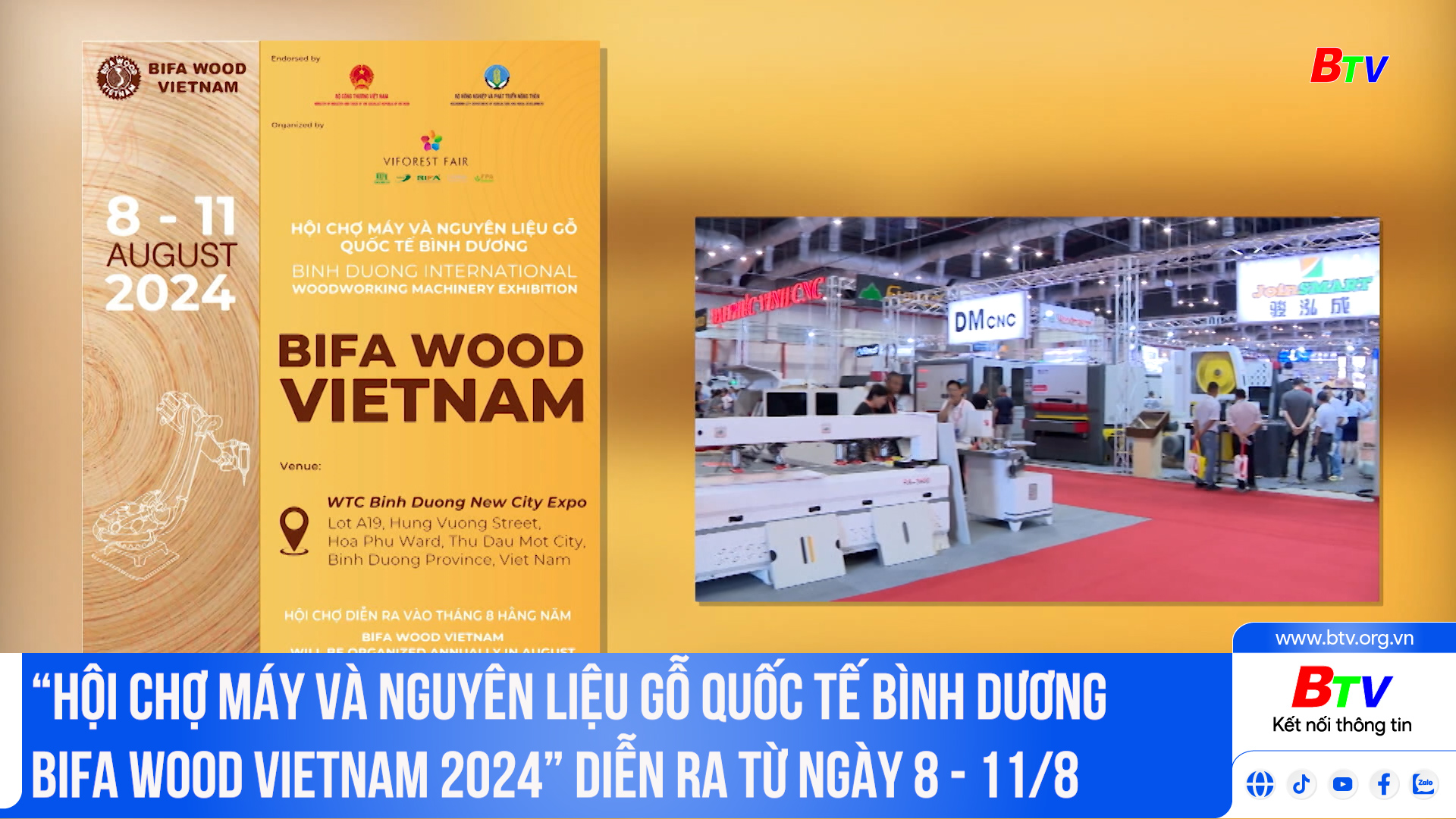 “Hội chợ Máy và Nguyên liệu gỗ quốc tế Bình Dương - BIFA WOOD VIETNAM 2024” diễn ra từ ngày 8 đến ngày 11/8