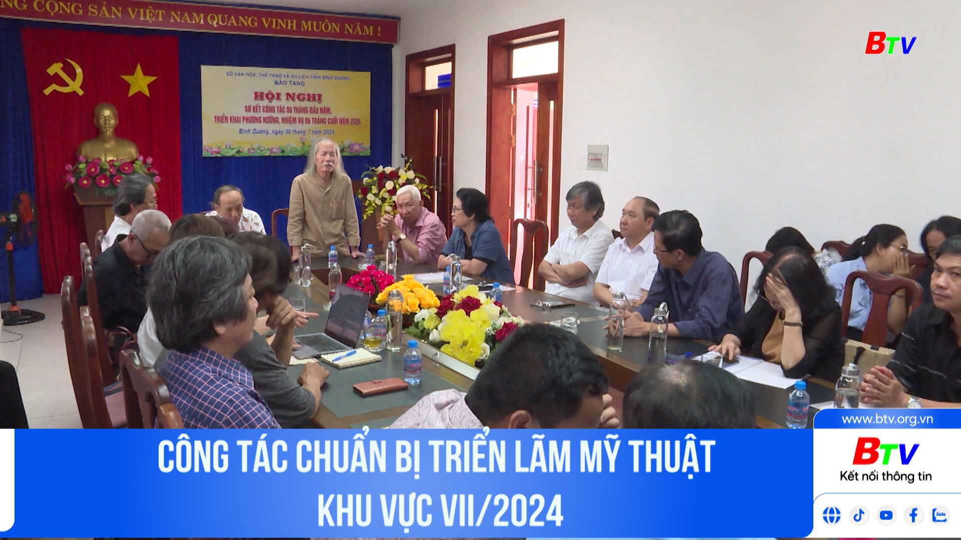 Công tác chuẩn bị triển lãm mỹ thuật khu vực VII/2024