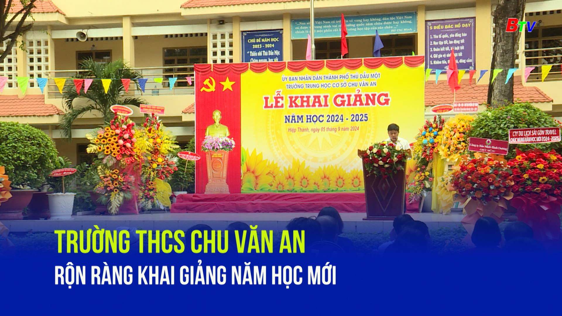 Trường THCS Chu Văn An rộn ràng khai giảng năm học mới