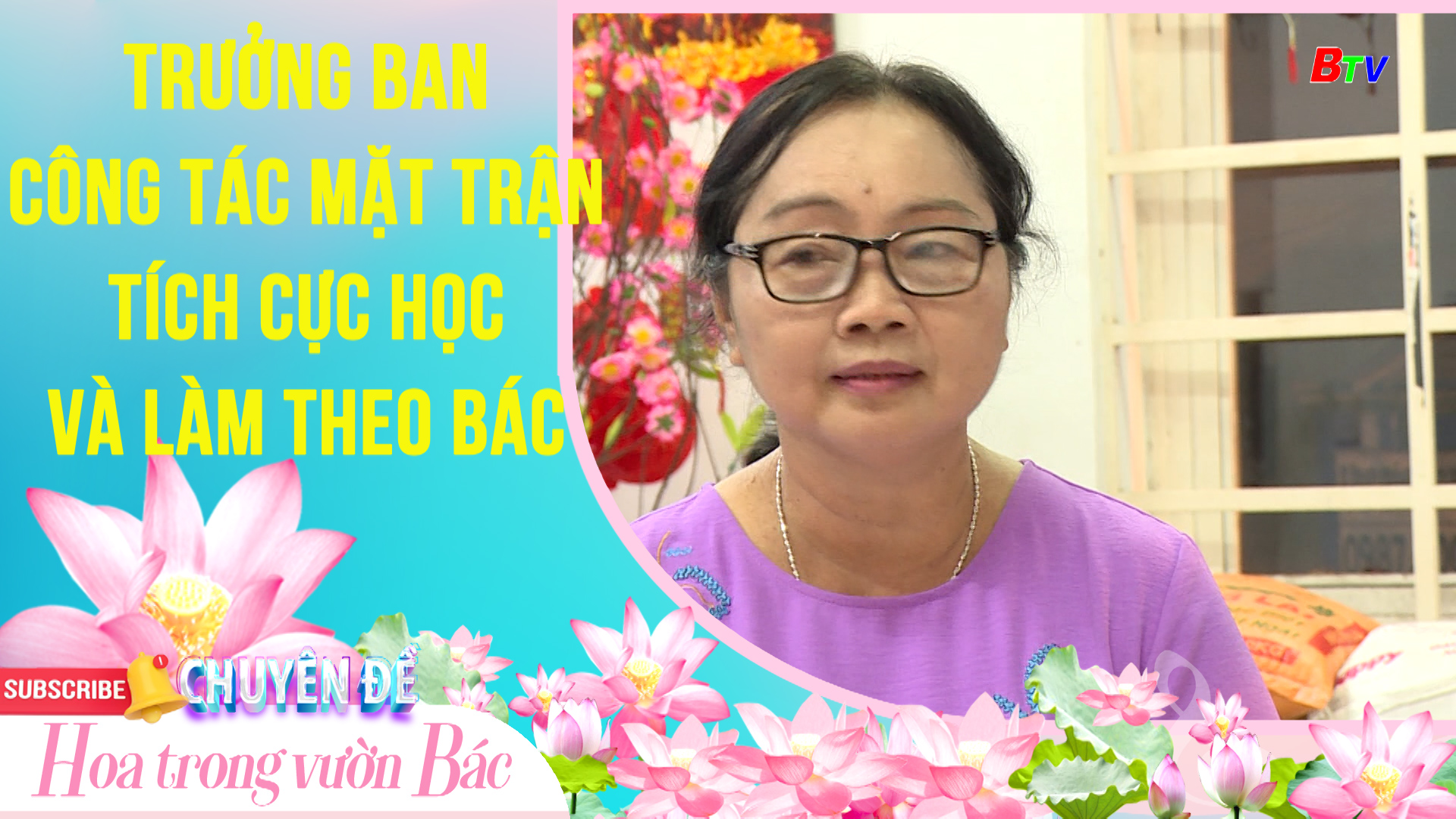 Trưởng ban công tác mặt trận  tích cực học và làm theo Bác 