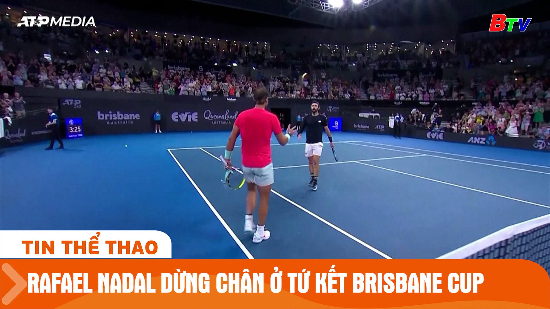 Rafael Nadal dừng chân ở tứ kết Brisbane Internation Cup | Tin Thể thao 24h