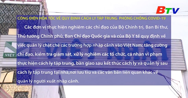 Công điện hỏa tốc về quy định cách ly tập trung phòng chống COVID-19