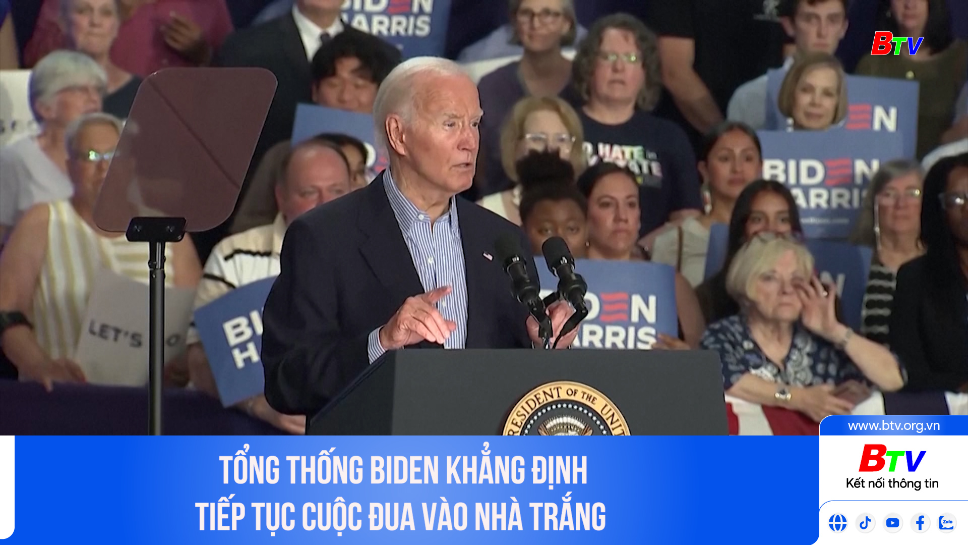 Tổng thống Biden khẳng định tiếp tục cuộc đua vào nhà trắng